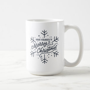 Caneca De Café Tenha um Natal Feliz - Floco de neve