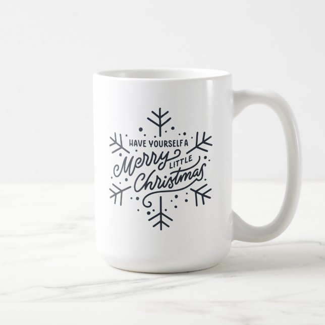 Caneca De Café Tenha um Natal Feliz - Floco de neve (Direita)