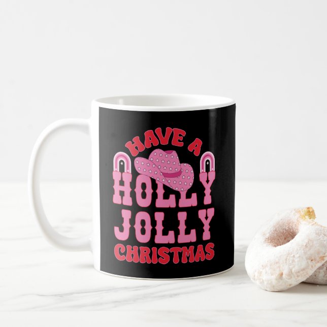 Caneca De Café Tenha Um Natal Holly Jolly (Com Donut)