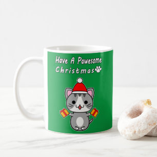 Caneca De Café Tenha Um Natal Incrível - Cinza De Gato