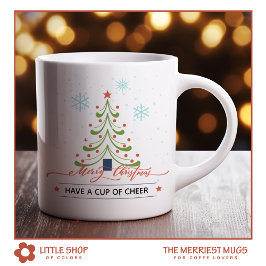 Caneca De Café Tenham uma Taça de Árvore de Natal Personalizada