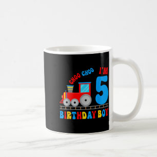 Caneca De Café Tenho 5 Anos Crianças Amantes de Trem É Meu 5º Ani