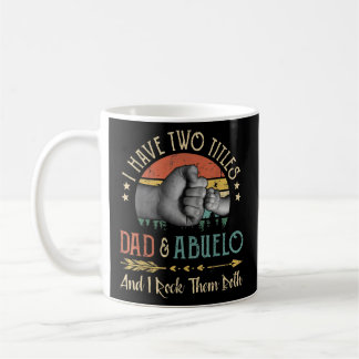 Caneca De Café Tenho Dois Títulos De Pai E Abuelo Vintage Para