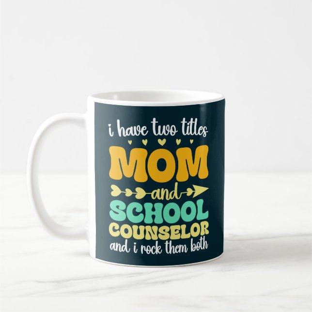Caneca De Café Tenho Dois Títulos Que Mamãe E Conselheiro De Esco (Esquerda)