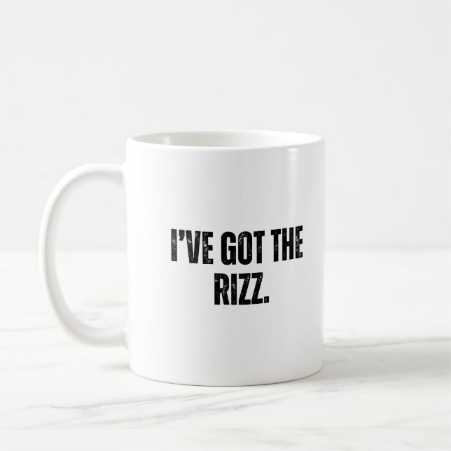 Caneca De Café Tenho o Rizz - Confiante e Na moda (Esquerda)
