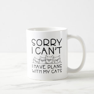Caneca De Café Tenho Planos Com Meus Gatos