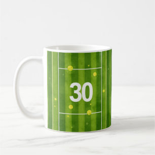 Caneca De Café Tênis Aniversário de 30 anos com bolas na quadra