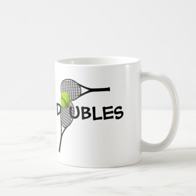Caneca De Café Tênis Ball Racquets Dupla Jogo Coffee Mug (Direita)