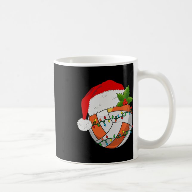 Caneca De Café Tênis de Mulheres do Papai Noel de Voleibol (Direita)