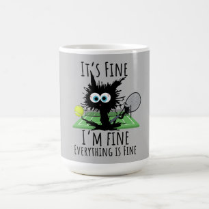 Caneca De Café Tênis, estou bem, está tudo bem engraçado