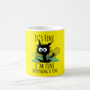 Caneca De Café Tênis, estou bem, está tudo bem engraçado