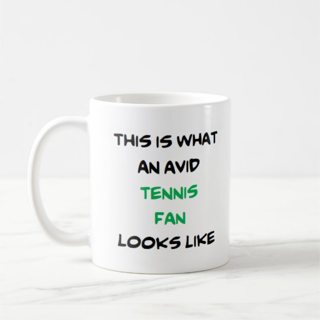Caneca De Café tênis fan, avid (Esquerda)
