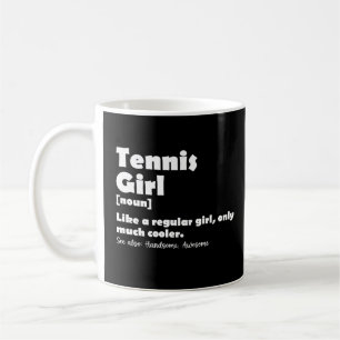 Caneca De Café Tênis Girl Funny Definition Tênis Sport over