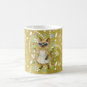 Caneca De Café Tênis Natal temático para Amantes de Gatos