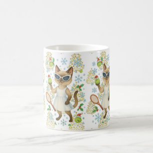 Caneca De Café Tênis Natal temático para Amantes de Gatos