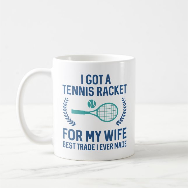 Caneca De Café Tênis Racket Para Minha Esposa (Esquerda)