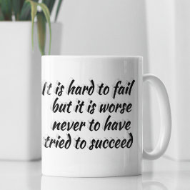 Caneca De Café Tente fazer a cotação motivacional com êxito