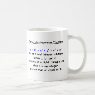 Caneca De Café Teorema do Bobo Fermat-Pythagoreano