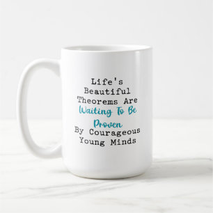 Caneca De Café Teoremas Lindos da Vida Mentes Jovens Corajosas