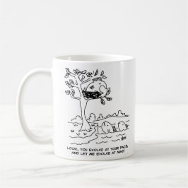 Caneca De Café Teoria da Evolução. Peixe num ninho