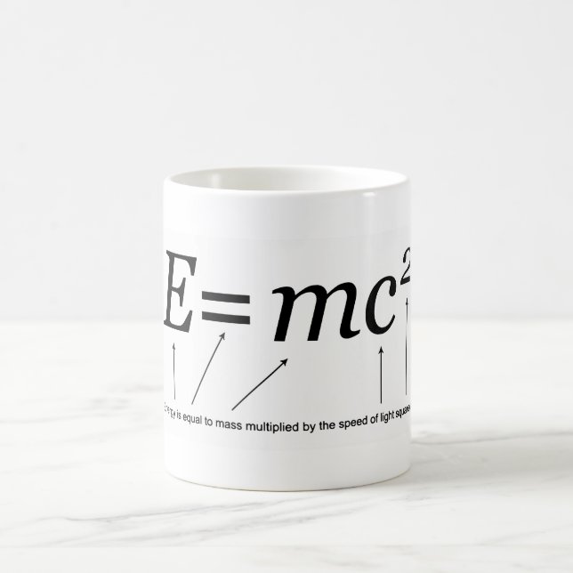 Caneca De Café Teoria de E=MC2 Einstein de relatividade (Centro)