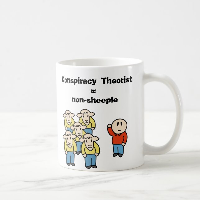 Caneca De Café Teórico = non-sheeple da conspiração (Direita)