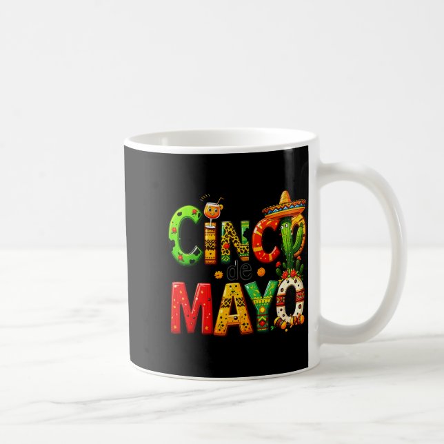 Caneca De Café Tequila Engraçado Bebendo Cinco De Mayo Festa Mexi (Direita)