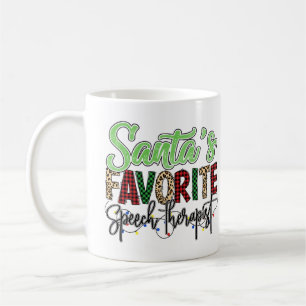 Caneca De Café Terapeuta da Fala Favorito do Papai Noel Personali