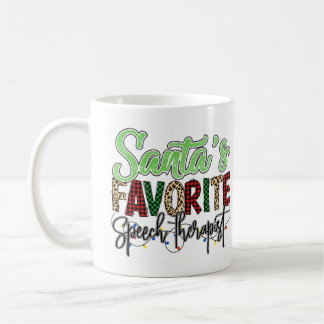 Caneca De Café Terapeuta da Fala Favorito do Papai Noel Personali