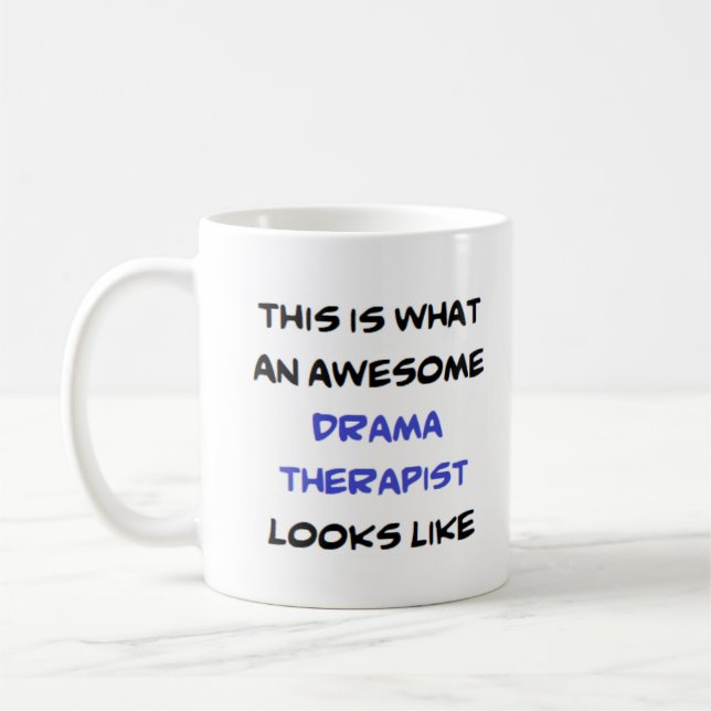 Caneca De Café terapeuta de drama, incrível (Esquerda)