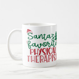 Caneca De Café Terapeuta Físico Favorito do Papai Noel Personaliz