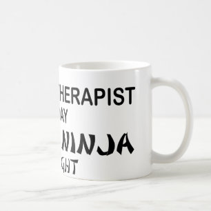 Caneca De Café Terapeuta Ninja mortal da massagem em a noite