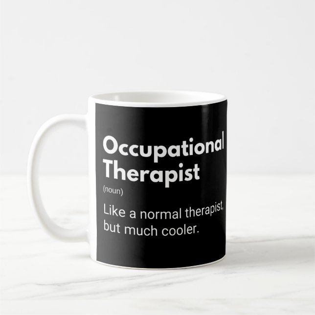 Caneca De Café Terapeuta Ocupacional Definição Engraçada (Esquerda)