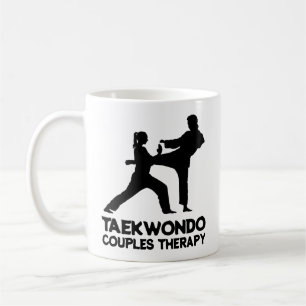 Caneca De Café Terapêutica de Casal de Disparo Taekwondo