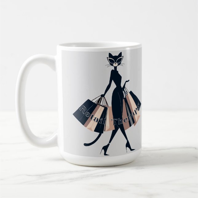 Caneca De Café Terapêutica De Retalho (Esquerda)
