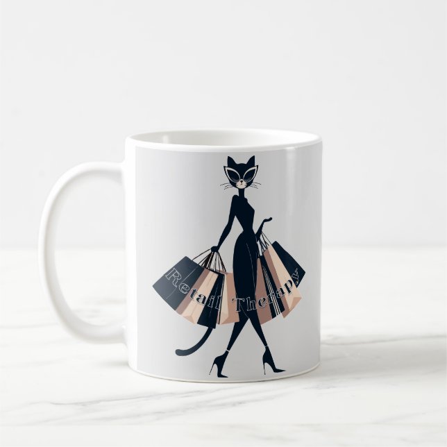 Caneca De Café Terapêutica De Retalho (Esquerda)