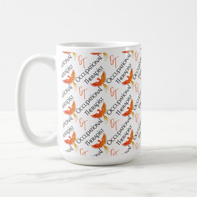 Caneca De Café Terapêutica Ocupacional com design Phoenix (Esquerda)