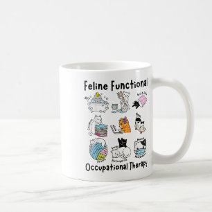Caneca De Café Terapêutica Profissional Funcional De Gatos Felino