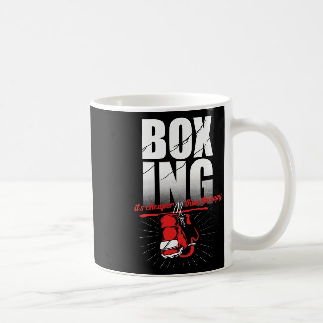 Caneca De Café Terapia de Boxe Kickboxing Boxeur (Direita)
