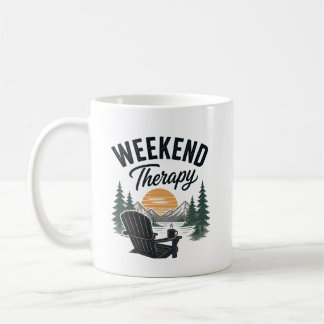 Caneca De Café Terapia de Fim de Semana Pôr do Sol da Montanha Na