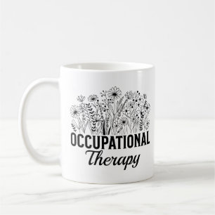 Caneca De Café Terapia Ocupacional Floral Terapeuta Ocupacional T