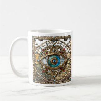 Caneca De Café Terceiro Olho Vidro Ornamentado