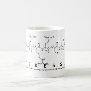 Caneca De Café Teressa peptide name mug