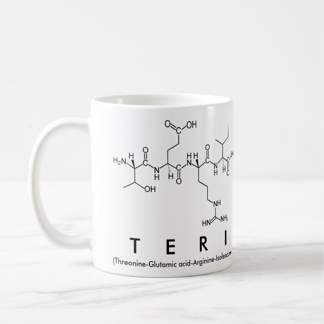 Caneca De Café Teri peptide name mug (Esquerda)