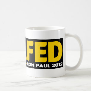 Caneca De Café Termine o Fed! Ron Paul 2012