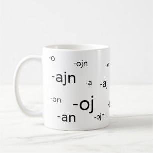 Caneca De Café Términos da palavra do esperanto,