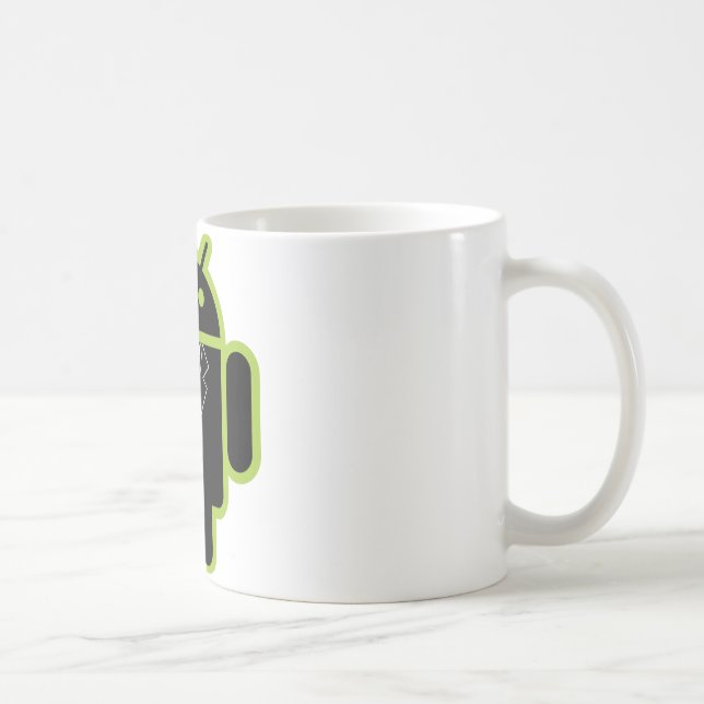 Caneca De Café Terno acima do verde do Android (Direita)