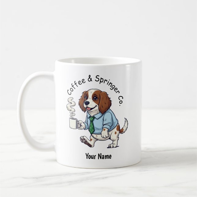 Caneca De Café Terno de Café para Cachorro Springer Inglês Divert (Esquerda)