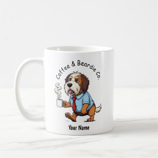 Caneca De Café Terno de Negócios de Cachorro Engraçado Bearded Co
