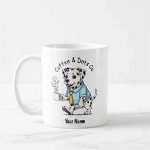 Caneca De Café Terno de Negócios de Café de Cachorro Dálmata Engr